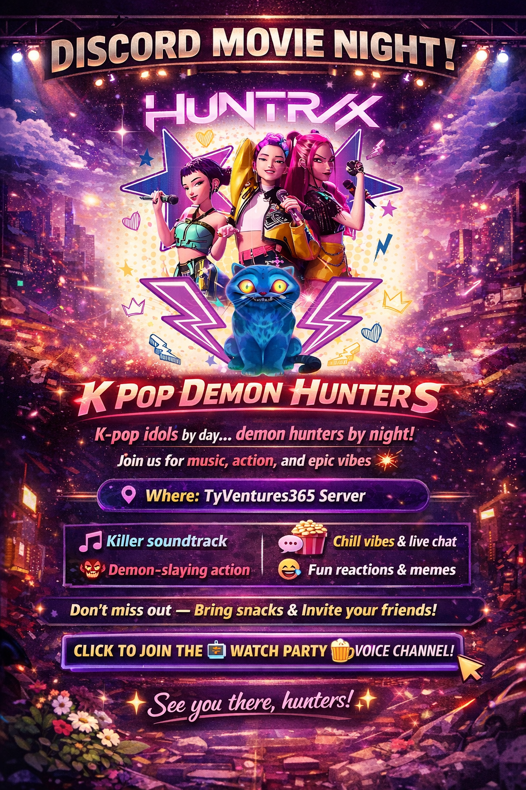 K Pop Demon Hunters Movie Movie Night